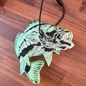 Green Fish Freshie - Leather and Lace